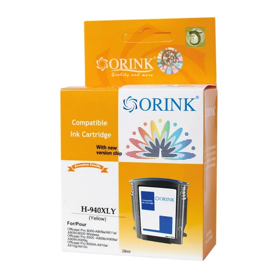 HP 940XL/C4909AE tintapatron yellow (utángyártott Orink)