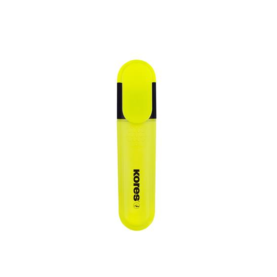 Szövegkiemelő, 0,5-5 mm, KORES, sárga