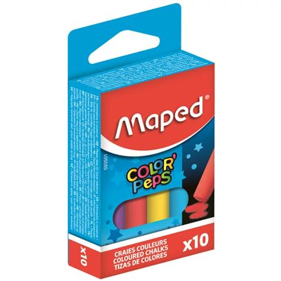 Táblakréta, MAPED, színes, 10db/készlet