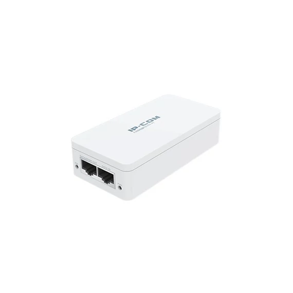 IP-COM PoE Injector adapter - PSE30G-AT (30W, 230V bemenet; 802.3at PoE; 2x1Gbps, Max 100m)