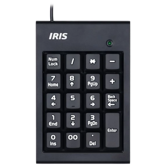 IRIS B-15 USB fekete numerikus billentyűzet