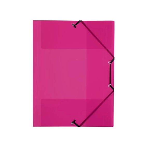 Gumis mappa, 15 mm, PP, A4, VIQUEL "Propyglass", málnapiros