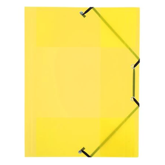 Gumis mappa, 15 mm, PP, A4, VIQUEL "Propyglass", sárga