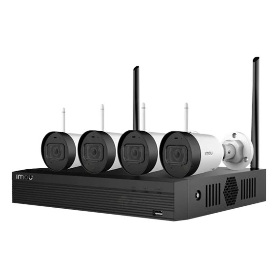 Imou IP wifi csőkamera szett - NVR1104/F22FE kit (4x 2MP-2,8mm, H265, mikr., FullColor + IR30m; 1x NVR 4csat, 1TB HDD)