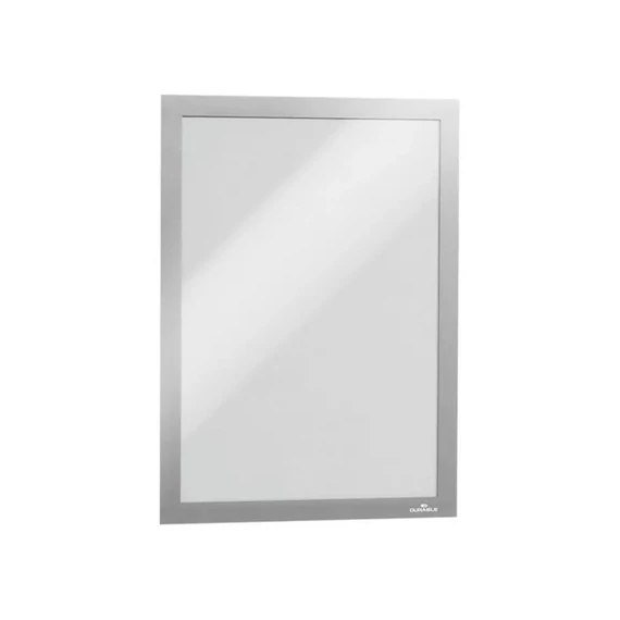 Mágneses tasak, A4, öntapadó háttal, DURABLE "DURAFRAME®", ezüst