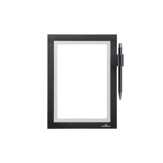 Infokeret A5, öntapadó hátlap, mágneses záródás Duraframe® Note fekete