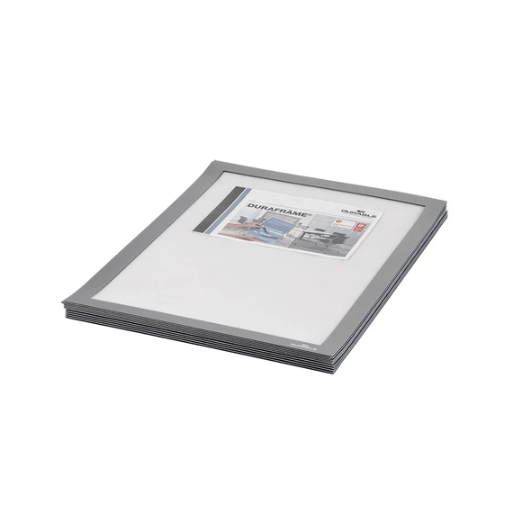 Mágneses tasak, A4, öntapadó háttal, DURABLE "DURAFRAME®", ezüst, 10db/cs
