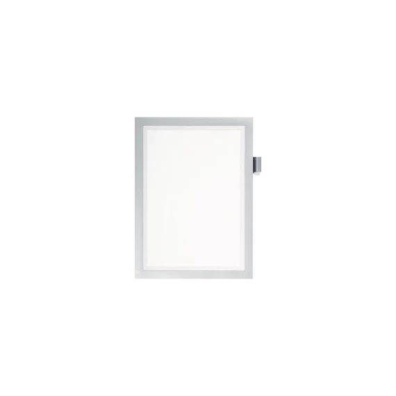 Mágneses tasak, A4, öntapadó, jegyzetelhető, DURABLE DURAFRAME® "NOTE", ezüst