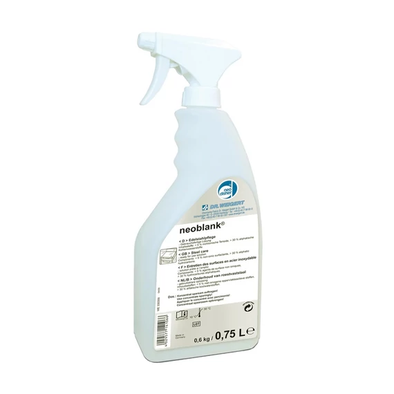 Inox/nemesacél tisztító/ápolószer, szórófejes, 750 ml, Neoblank