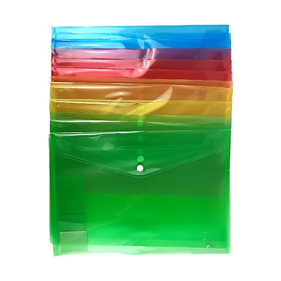 Irattasak OPTIMA A4 patentos átlátszó színes vegyes 12 db-os