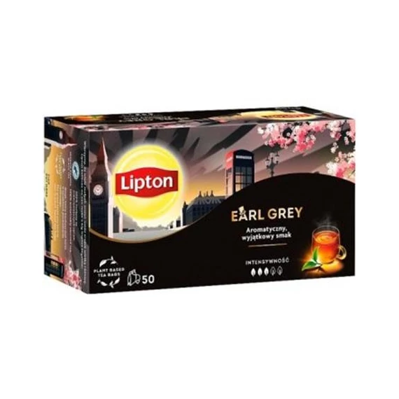 Fekete tea, 50x1,5 g, LIPTON "Earl grey"