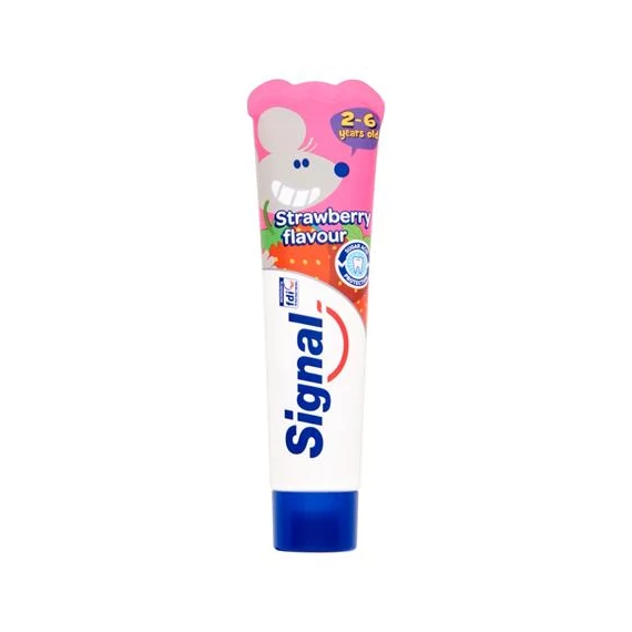 Fogkrém, gyerekeknek, 50 ml, SIGNAL, epres