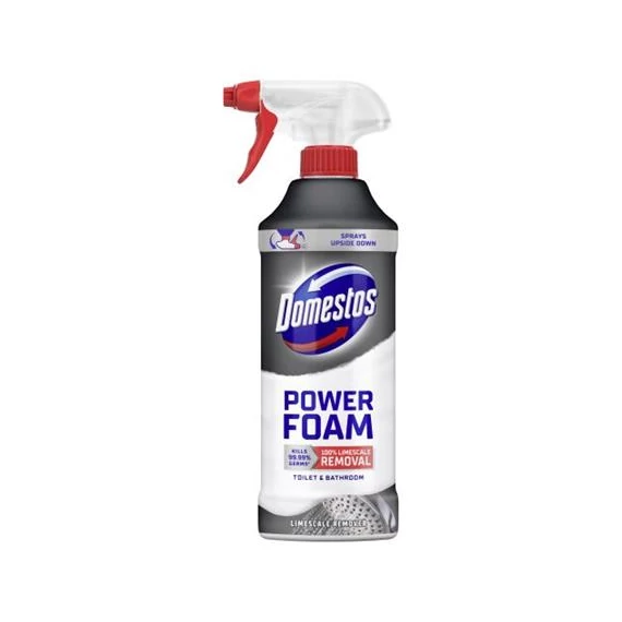 WC- és fürdőszoba tisztító hab, 435 ml, DOMESTOS "Power Foam", vízkőoldó