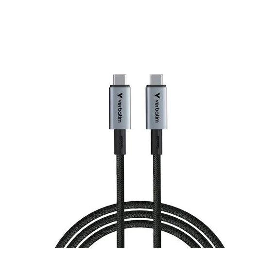 USB kábel, USB-C - USB-C, 1,2 m, 240W, VERBATIM, fekete