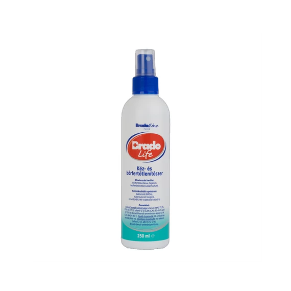 Kéz- és bőrfertőtlenítő aerosol 250 ml BradoLife/Bradoplus