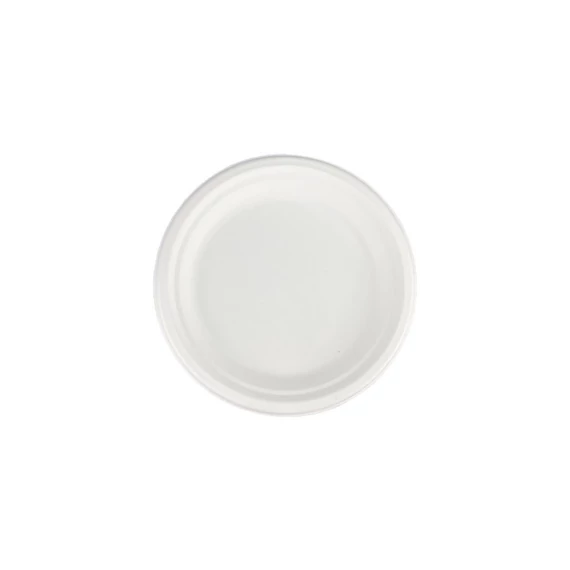 Lapostányér átmérő 22,5 cm komposztálható cukornád, papír natúr 125 db/cs