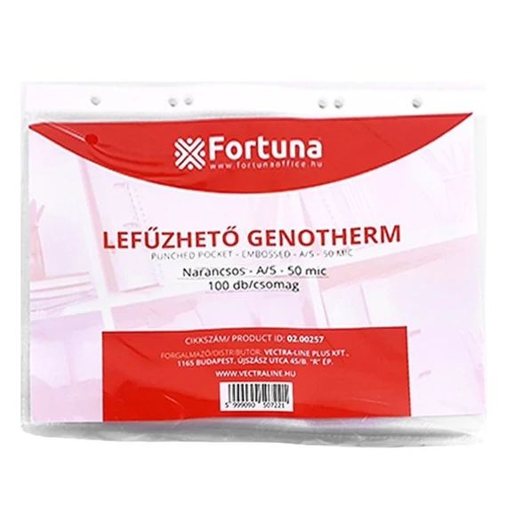 Lefűzhető genotherm FORTUNA A5 50 mikron narancsos 100 db/csomag