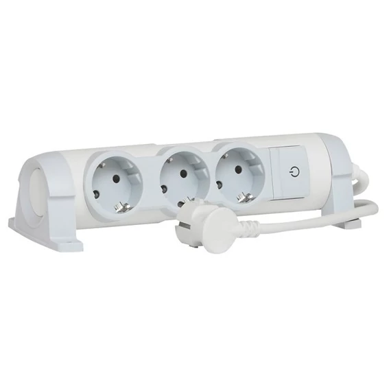 Legrand 694621 CON 1,5m vezetékkel fehér-szürke 3x2P+F elosztósor