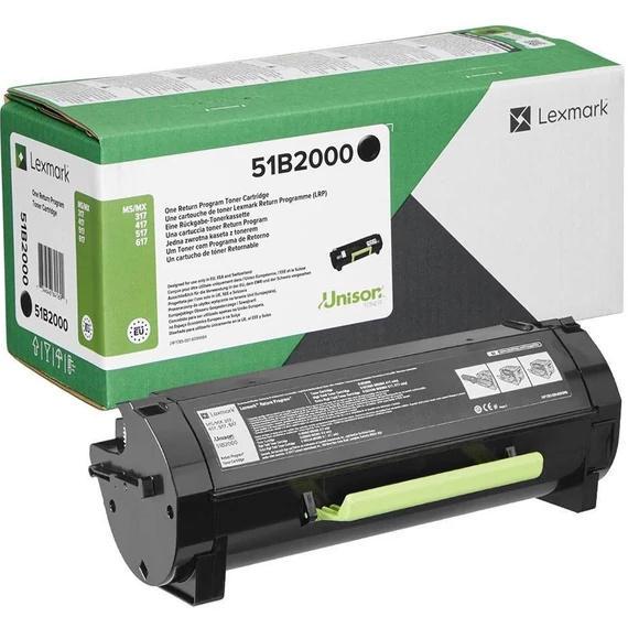 Lexmark MS/MX/317/417/517/617 fekete Return 51B2000 (eredeti)