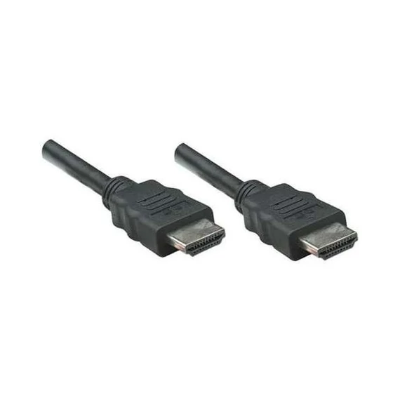 Manhattan Kábel - HDMI to HDMI (Ethernet HEC, ARC, 3D, 4K, Shielded, 5m, Fekete)