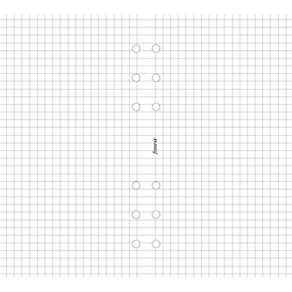 Kalendárium betét, jegyzetlap, A5, kockás, FILOFAX, fehér, 25lap/cs