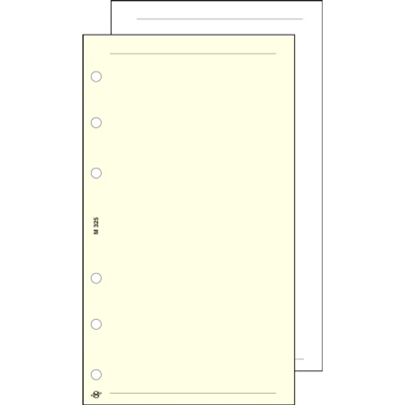Kalendárium betét, jegyzetlap, "M", sima, SATURNUS, chamois, 30lap/cs