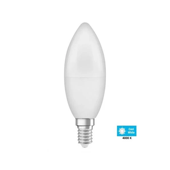 LED izzó, E14, gyertya, B38, 7W, 806lm, 4000K (HF), OSRAM "Value"