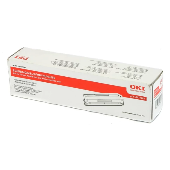 Oki B430,440,MB460 fekete toner 7K No. 43979202 (eredeti)