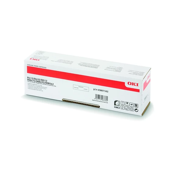 Oki B412/B432 fekete toner 3K No. 45807102 (eredeti)