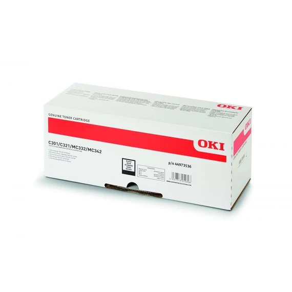Oki C301/C321 fekete toner 2,2K No. 44973536 (eredeti)