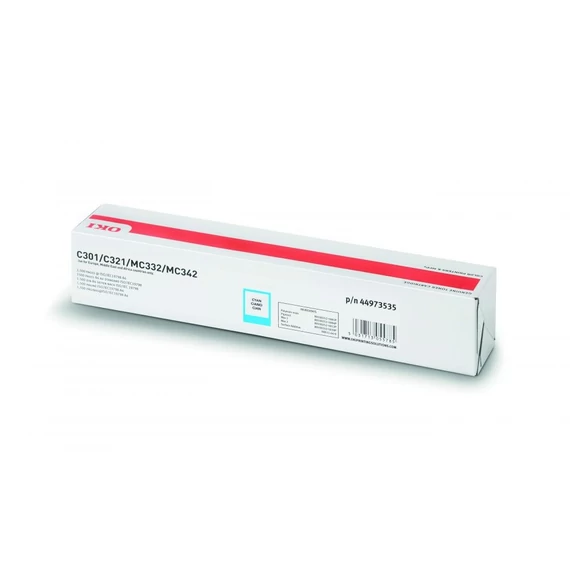 Oki C301/C321 cyan toner 1,5K No. 44973535 (eredeti)