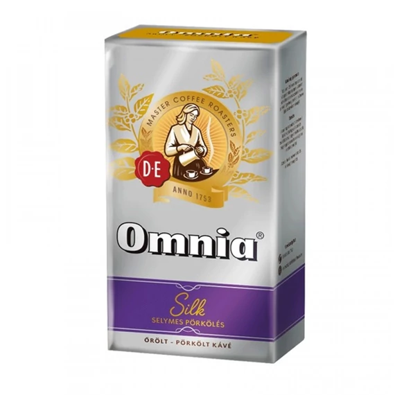 Kávé, pörkölt, őrölt, vákuumos csomagolásban, 250 g, DOUWE EGBERTS "Omnia" silk