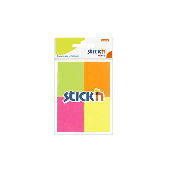 Öntapadó jegyzettömb STICK`N 38x51mm neon mix 4x50 lap