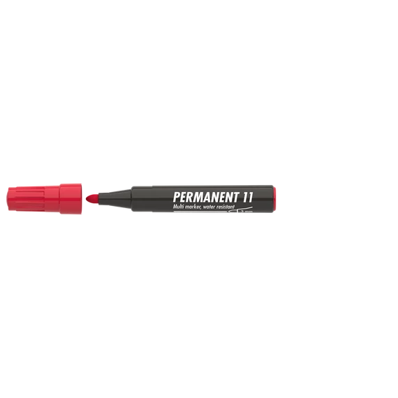 Alkoholos marker, 1-3 mm, kúpos, ICO "Permanent 11", piros
