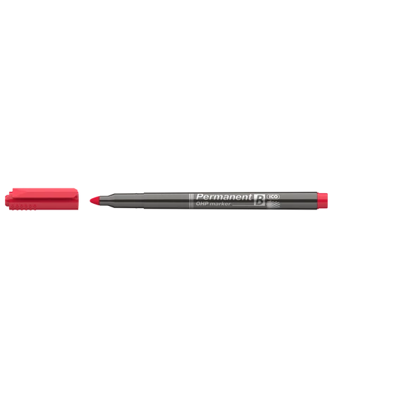 Alkoholos marker, OHP, 2-3 mm, B, ICO, piros