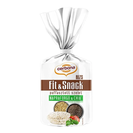 Puffasztott rizs CERBONA napraforgó- és chiamagos 90 g