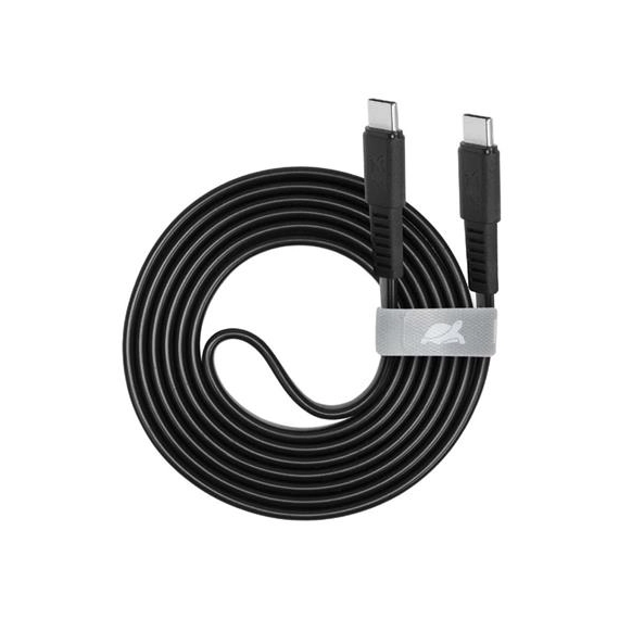 USB kábel, USB-C - USB-C, 1,2 m, RIVACASE "PS6005", fekete