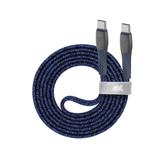 USB kábel, USB-C - USB-C, 1,2 m, RIVACASE "PS6105", kék