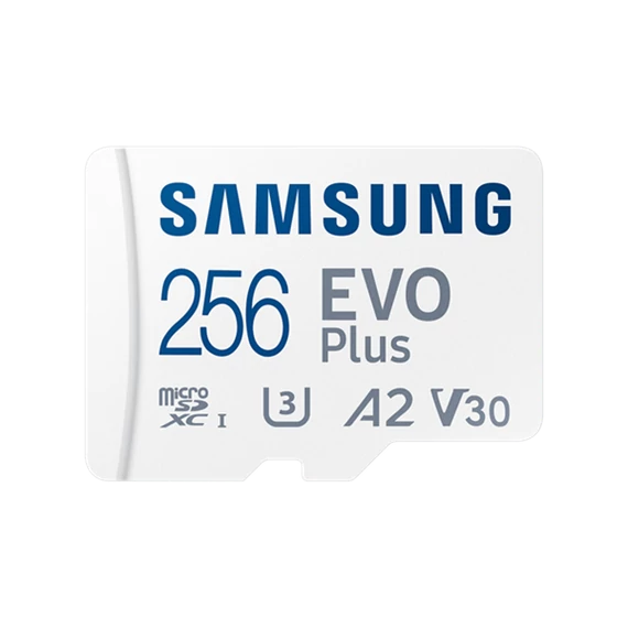 Samsung 256GB SD micro EVO Plus (SDXC Class10 UHS-I) (MB-MC256SA/EU) memóriakártya adapterrel