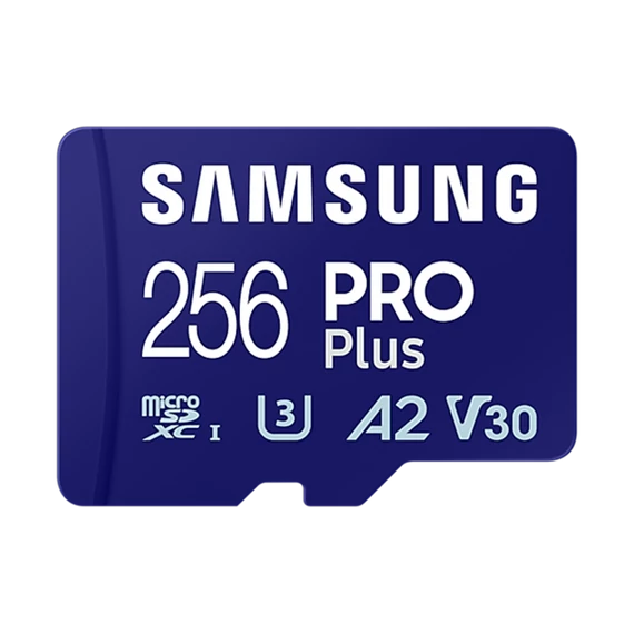 Samsung MicroSD kártya - 256GB MB-MD256SB/WW (PRO PLUS kártyaolvasóval, R180/W130, 256GB)