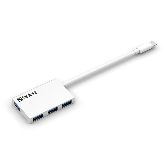 Sandberg USB-C to 4 xUSB 3.0 Pocket Hub Silver