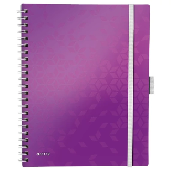Leitz WOW Active spirálfüzet A4 kockás lila