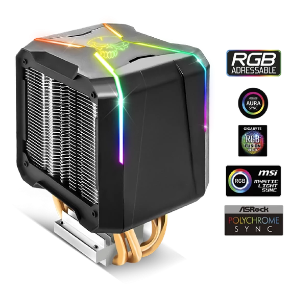 Spirit of Gamer CPU AIRCOOLER PRO ARGB aluminium/réz processzor hűtő