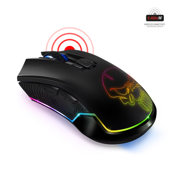 Spirit of Gamer ELITE-M20 4800DPI fekete vezeték nélküli gamer egér