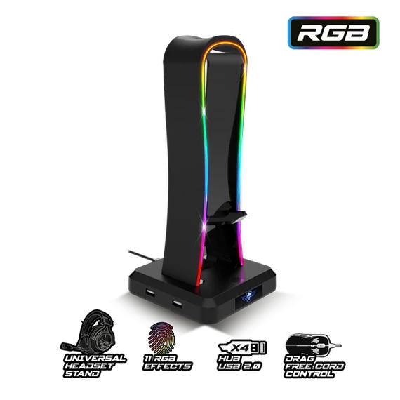 Spirit of Gamer SENTINEL RGB USB fejhallgató állvány
