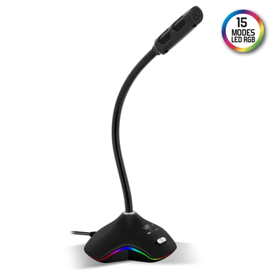Spirit of Gamer EKO 300 RGB fekete USB mikrofon
