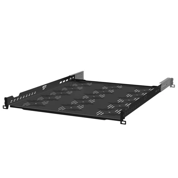 Stalflex B-RSA19-1U-550B 19" 1U 550mm mély 2 ponton rögzíthető fekete fix tálca