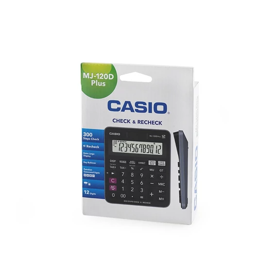 Számológép, asztali, 12 számjegy, CASIO "MJ-120D PLUS"