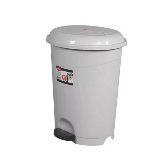 Szemetes kuka pedálos, műanyag, 22 literes szürke UP128