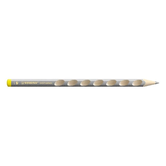 Színes ceruza, háromszögletű, balkezes, vastag, STABILO "EASYcolors", ezüst